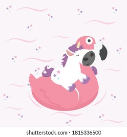 Unicorn Summer flamingo float swimming pool 