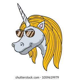 Unicorn with sunglasses