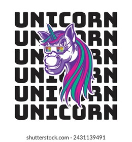 The Unicorn with Sunglasses represents a unique blend of elegance and modernity, showcasing a perfect fusion of fantasy and contemporary fashion.