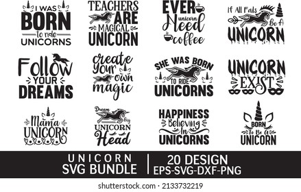 Unicorn Svg Bundle t shirt design svg