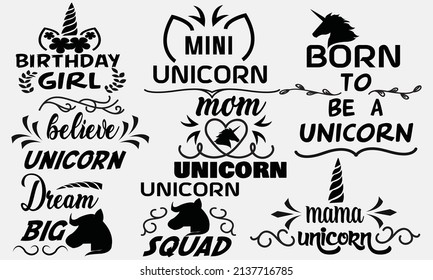 Unicorn Svg bundle vector design 