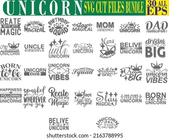 Unicorn SVG Cut Files Bundle