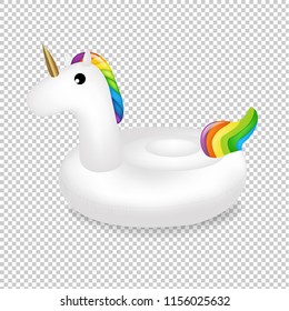 Fondo Transparente Del Anillo De La Piscina Unicornio Con Malla De Gradiente, Ilustración Del Vector