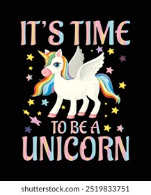 unicorn t shirt design.this vector for t shirt and other uses.