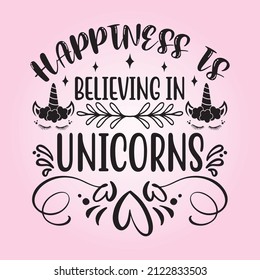 Unicorn T Shirt and Typography Design