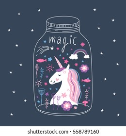 unicorn in terrarium