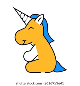 unicorn toy kid bedroom line icon vector. unicorn toy kid bedroom sign. isolated symbol illustration