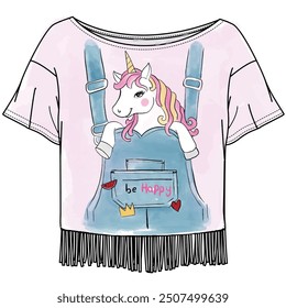 unicorn tshirt design. Fashion design and more