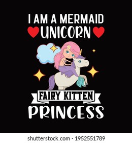 Unicorn T-shirt design for kids, boys, girls, and everyone. Print-ready shirt.