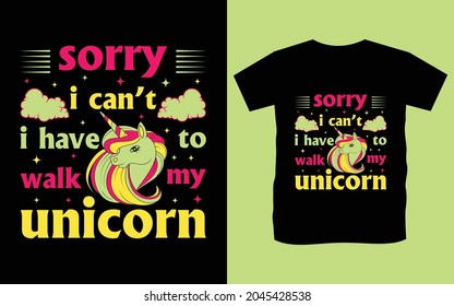 Unicorn T-Shirt Design unique vector 