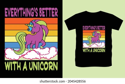 Unicorn T-Shirt Design unique vector 