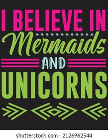 Unicorn T-shirt Design Vector For Vector
