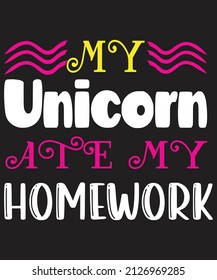 Unicorn T-shirt Design Vector For Vector