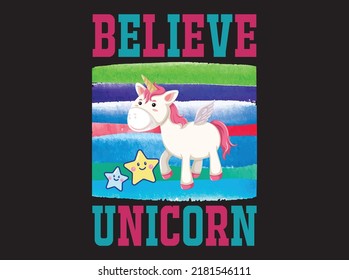 Unicorn t-shirt design vector file