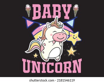 Unicorn t-shirt design vector file