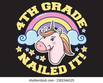 Unicorn t-shirt design vector file