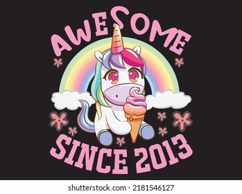 Unicorn t-shirt design vector file