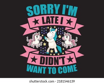 Unicorn t-shirt design vector file