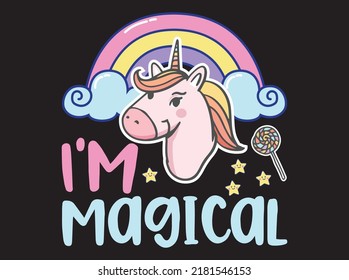 Unicorn t-shirt design vector file