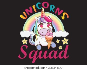 Unicorn t-shirt design vector file