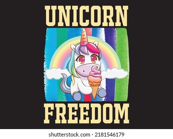 Unicorn t-shirt design vector file