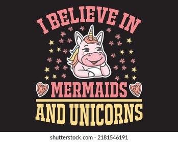 Unicorn t-shirt design vector file