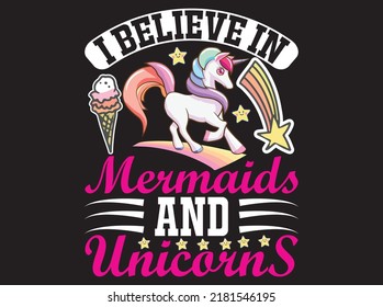 Unicorn t-shirt design vector file