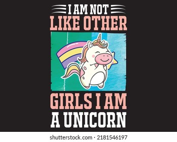 Unicorn t-shirt design vector file