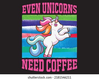 Unicorn t-shirt design vector file