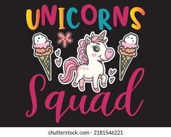 Unicorn t-shirt design vector file