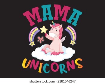 Unicorn t-shirt design vector file