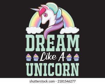 Unicorn t-shirt design vector file