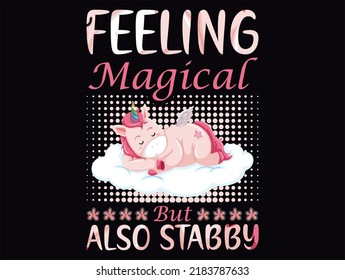 Unicorn t-shirt design vector file