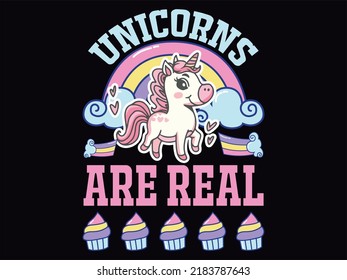 Unicorn t-shirt design vector file