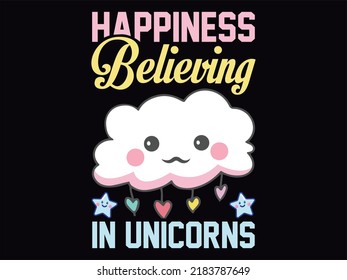 Unicorn t-shirt design vector file
