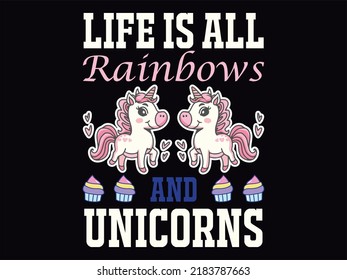 Unicorn t-shirt design vector file