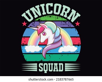 Unicorn t-shirt design vector file svg