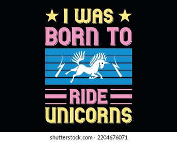 Unicorn t-shirt design vector file