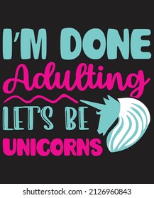 Unicorn T-shirt Design Vector For Graphic