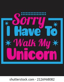 Unicorn T-shirt Design Vector For Graphics