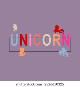 unicorn typography slogan for t shirt printing, tee graphic design.  