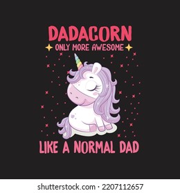 Unicorn Typography T-Shirt Design Vector File 