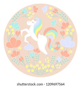 unicorn vector art colorful