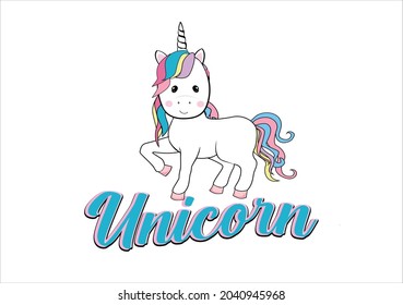 unicorn vector art design hand drawn