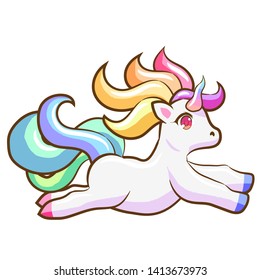 Unicorn Vector Cartoon Clipart Design