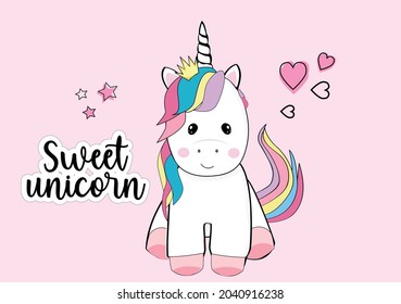 unicorn vector design hand drawn positive. vector illustration design for fashion graphics, t shirt prints, posters etc
stationery,mug,t shirt,phone case  fashion style trend spring summer print