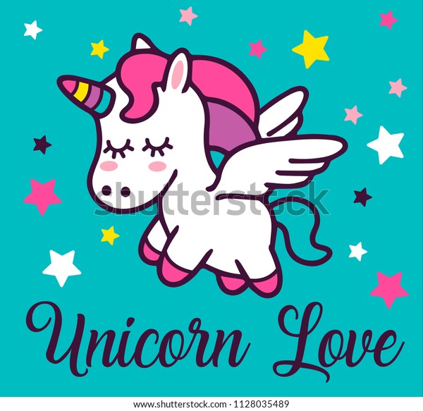 Unicorn Vector Design Unicorn Love Colorful Stock Vector (Royalty Free ...