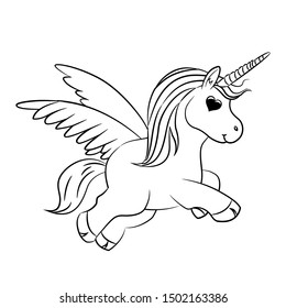 unicorn vector graphic clipart design