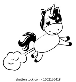 unicorn vector graphic clipart design