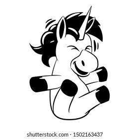 unicorn vector graphic clipart design